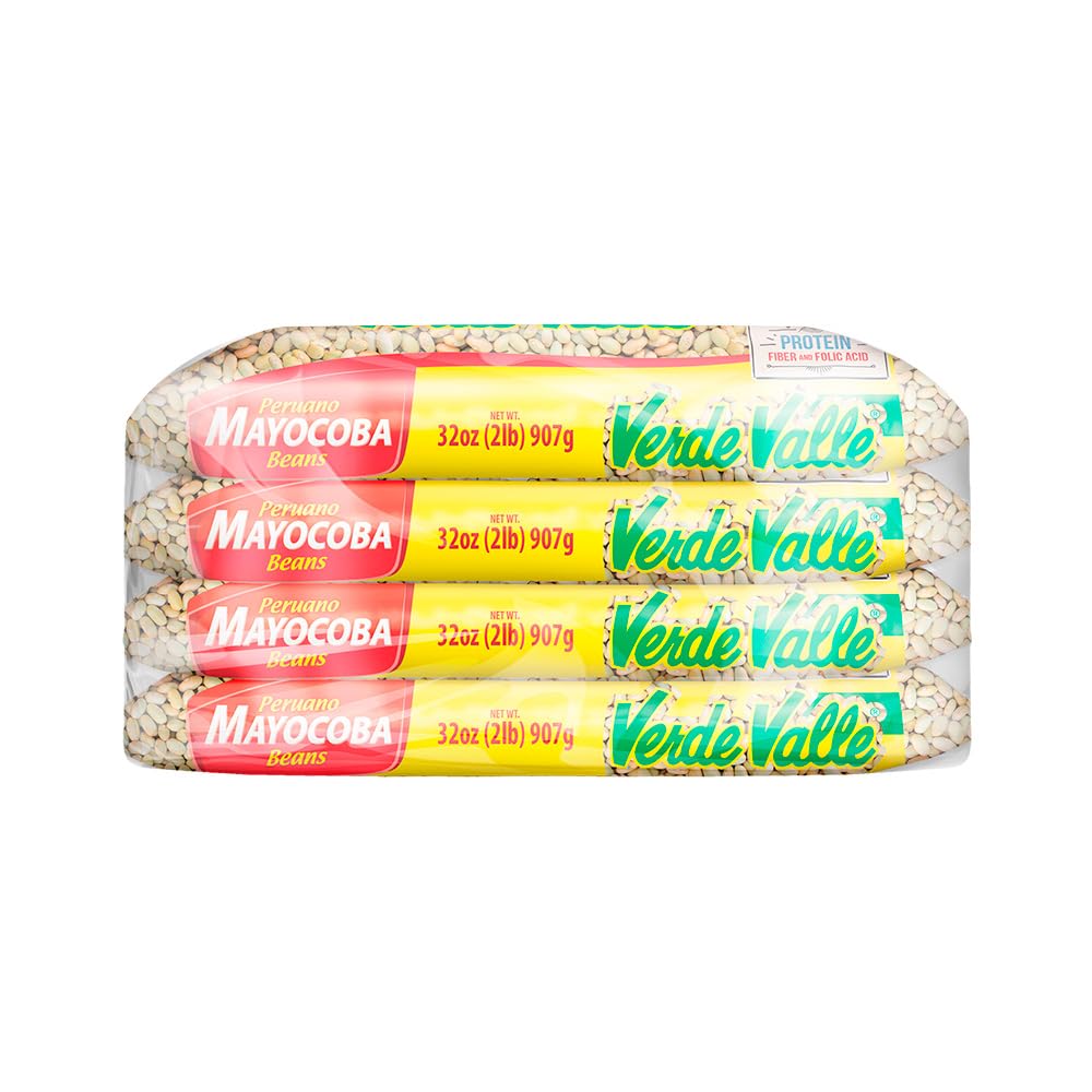 Verde Valle dried Mayocoba beans in a bag, ideal pantry staple.