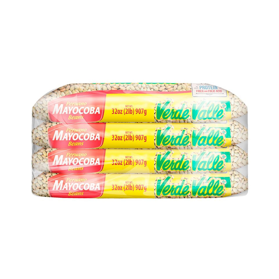 Verde Valle dried Mayocoba beans in a bag, ideal pantry staple.