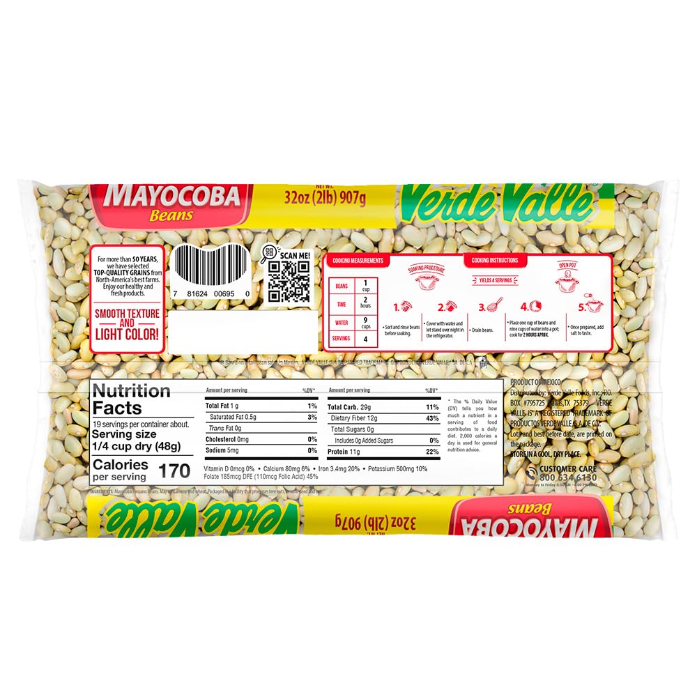 Verde Valle Mayocoba beans in tacos, with mild nutty flavor.