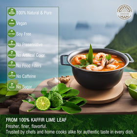 VERDIVIBE natural pesticide-free kaffir lime leaves for pure culinary use