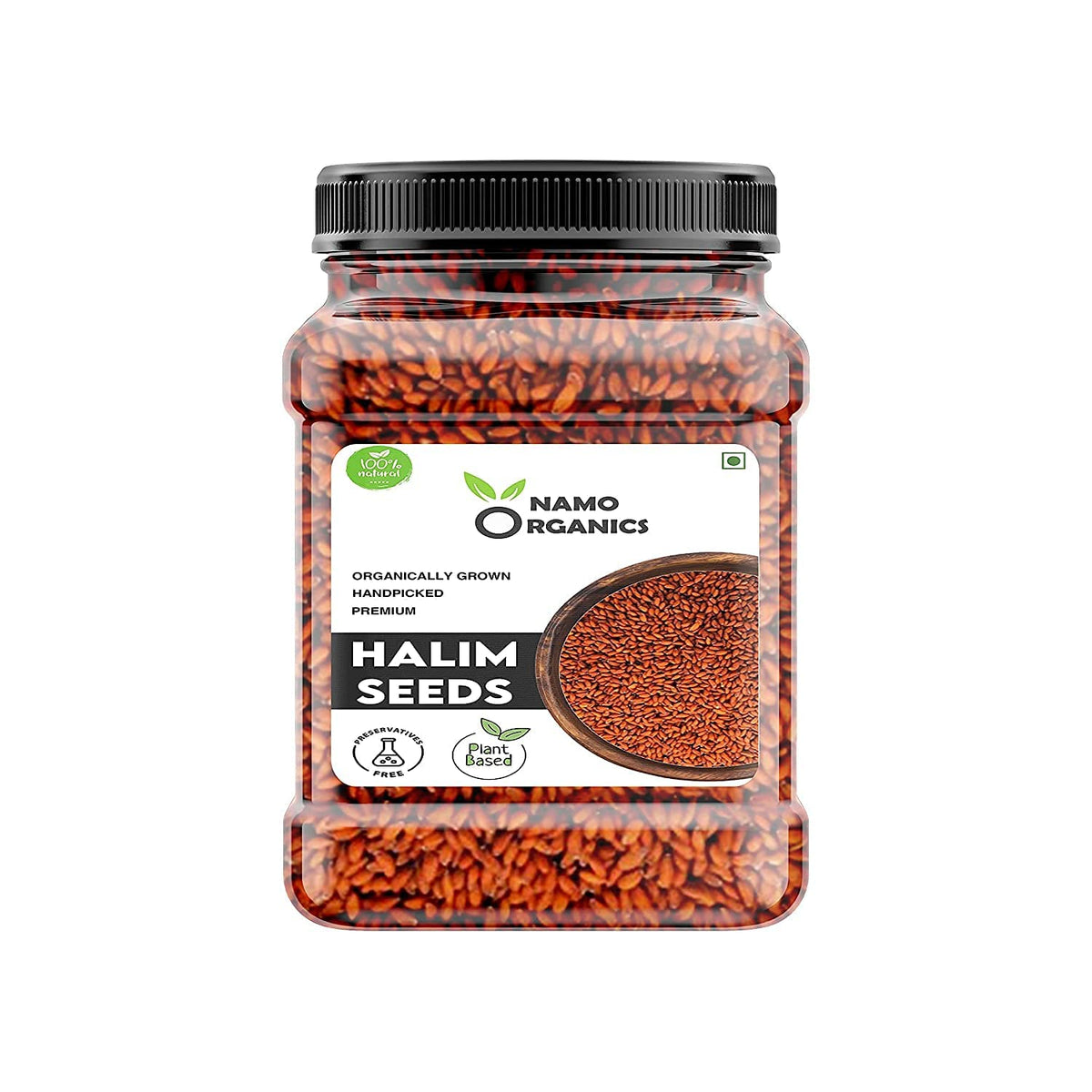 Verem Namo Organics halim seeds 350g pack adds protein to meals.