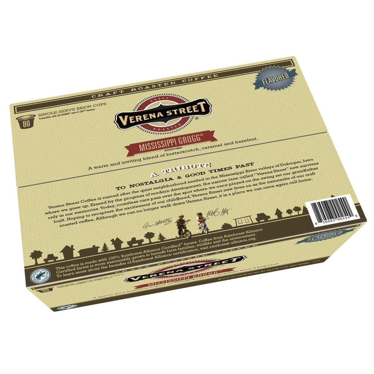 Verena Street Arabica coffee beans, freshly roasted, for a rich, smooth cup.