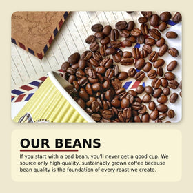 Verena Street Dubuque roasted coffee packaging, freshly roasted and ready to grind