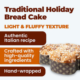 Vergani Organic Colomba soft airy crumb invites easy slicing for coffee breaks.