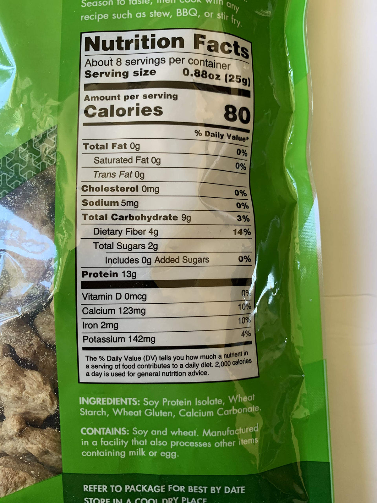 Verisoy vegan meat substitute soy slices, perfect for stir-fries and casseroles.