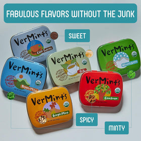 Vermints ingredients list highlighting no artificial flavors or colors