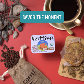 Vermints Café Express pastilles pack displays glossy mints for travel