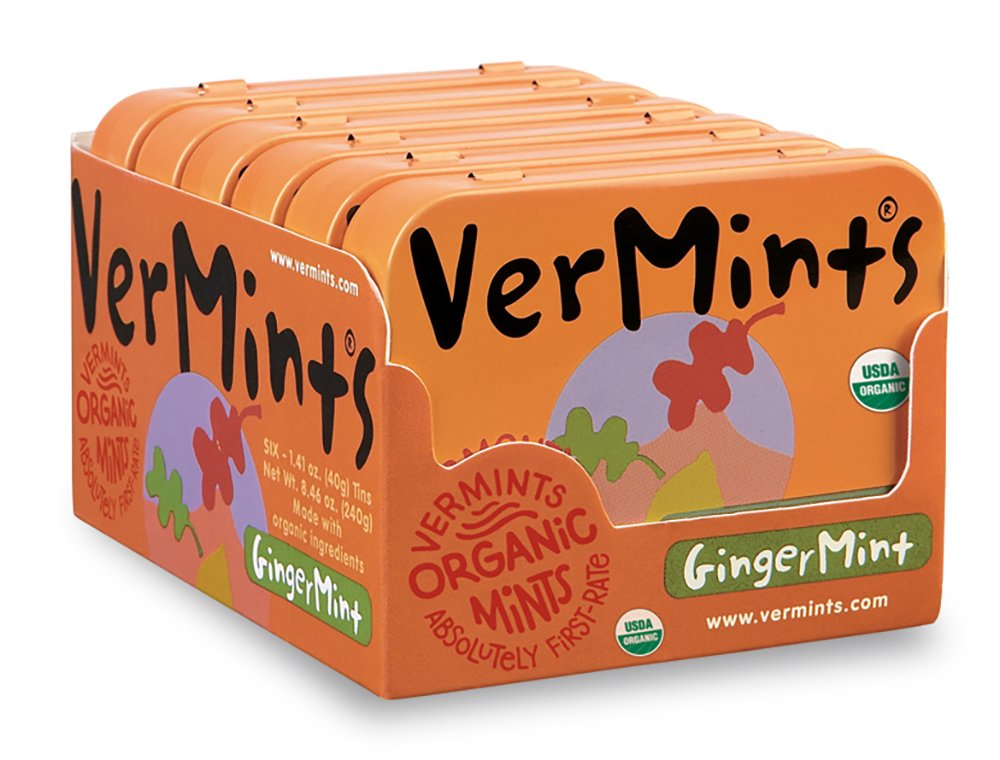 Vermints GingerMint close-up reveals real ginger flavor and natural ingredients.