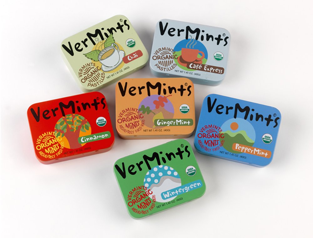 Vermints GingerMint travel tin on the go offers quick breath refreshment.