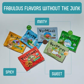 Vermints ginger travel pack mints with bold, zesty aroma for instant lift.