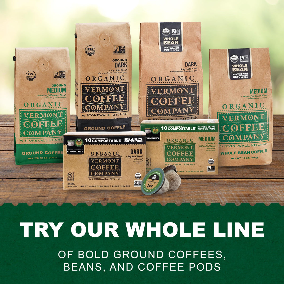 Vermont Coffee Company USA-made pods ensuring fresh flavor from farm to cup