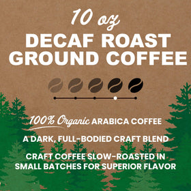 Pouring Vermont Organic Decaf into a cup to enjoy aroma