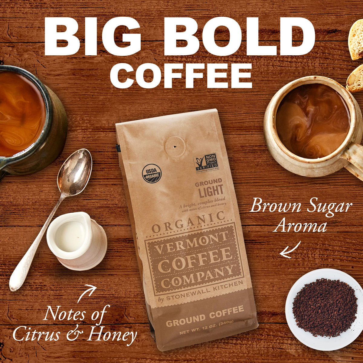 Vermont Coffee Company steaming cup capturing inviting aroma for morning ritual