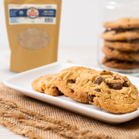 Close-up of organic maple sugar bag highlighting single-ingredient purity and Vermont origin
