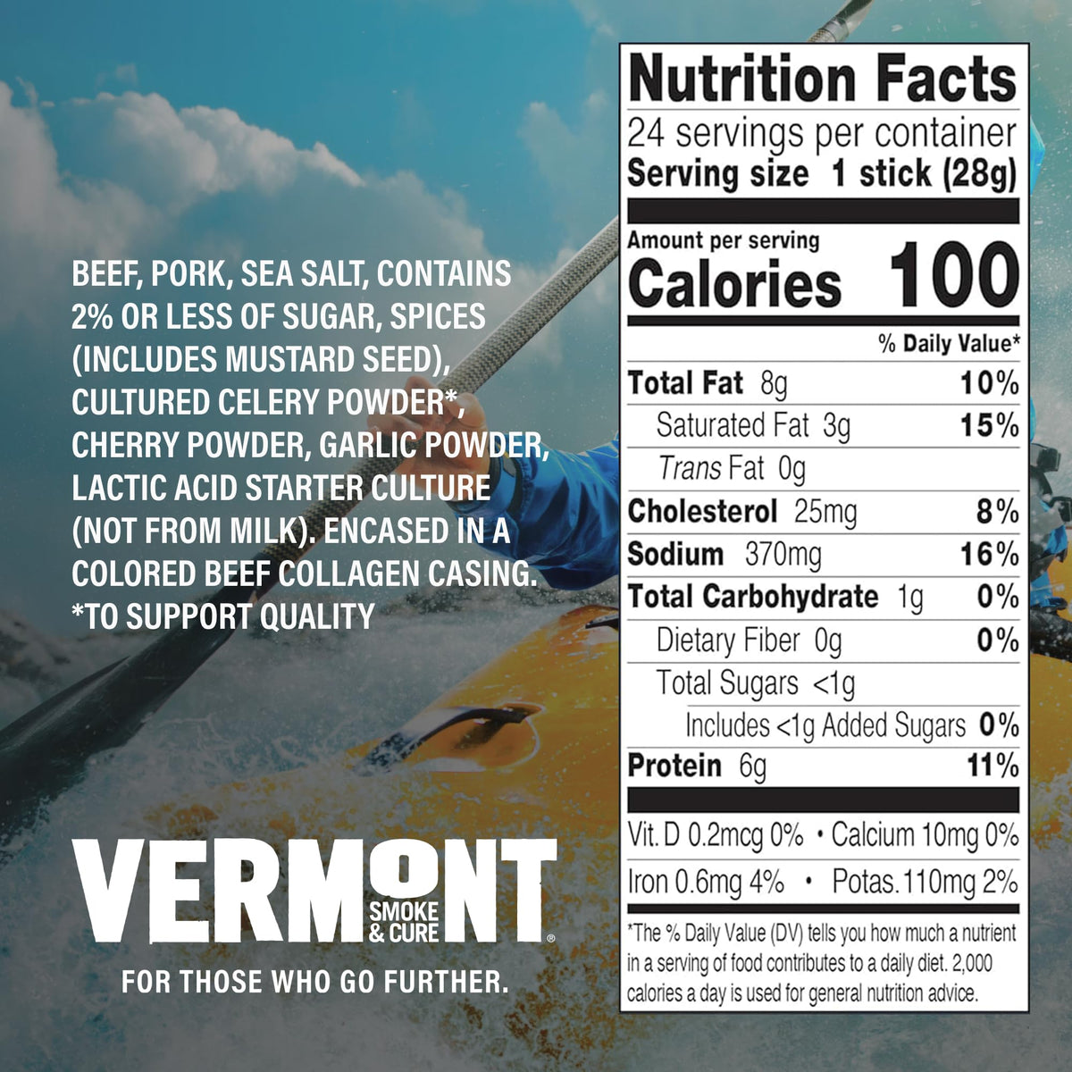 Vermont Smoke & Cure 48-stick box shot for bulk, ready-to-share snacking