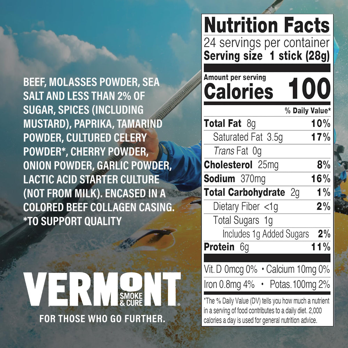 Vermont Smoke & Cure BBQ beef sticks gluten-free label signals snack freedom