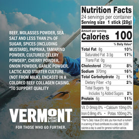 Vermont Smoke & Cure BBQ beef sticks gluten-free label signals snack freedom