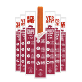 Vermont Smoke & Cure bacon sticks 24-pack hero image for on-the-go snacking.