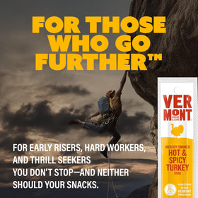 Vermont Smoke & Cure Hot & Spicy Turkey Stick packaging for convenient on-the-go snacking