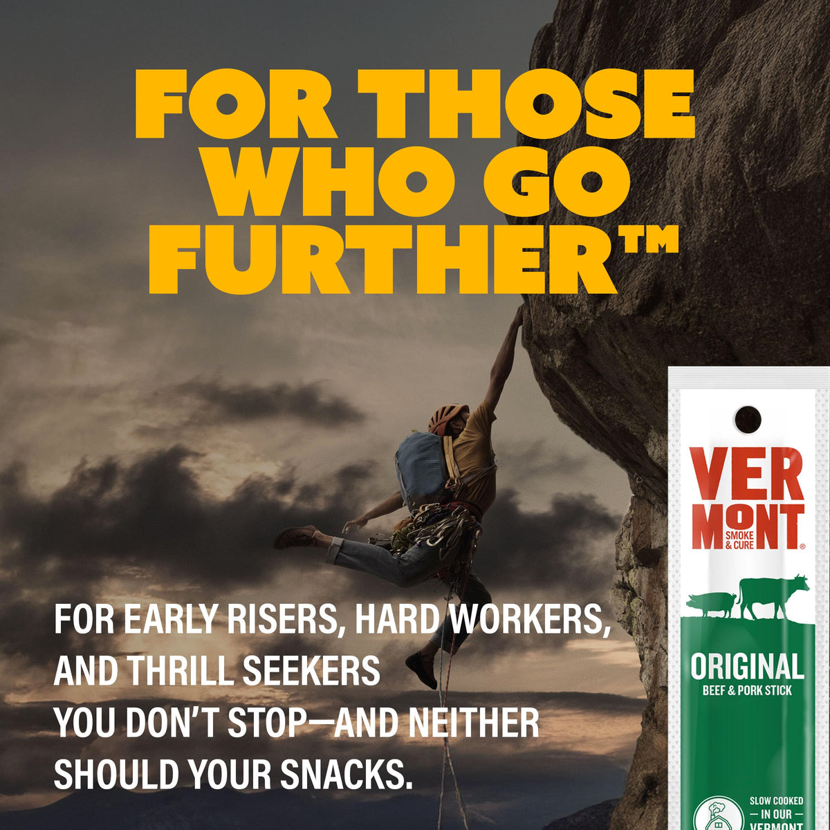 Vermont Smoke & Cure sticks pack close-up highlighting individually wrapped snacks.