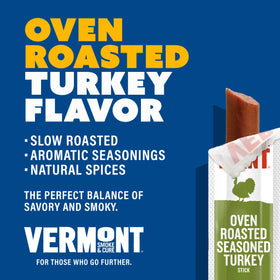 Seasonings close-up on Vermont Smoke & Cure turkey sticks highlighting flavor.