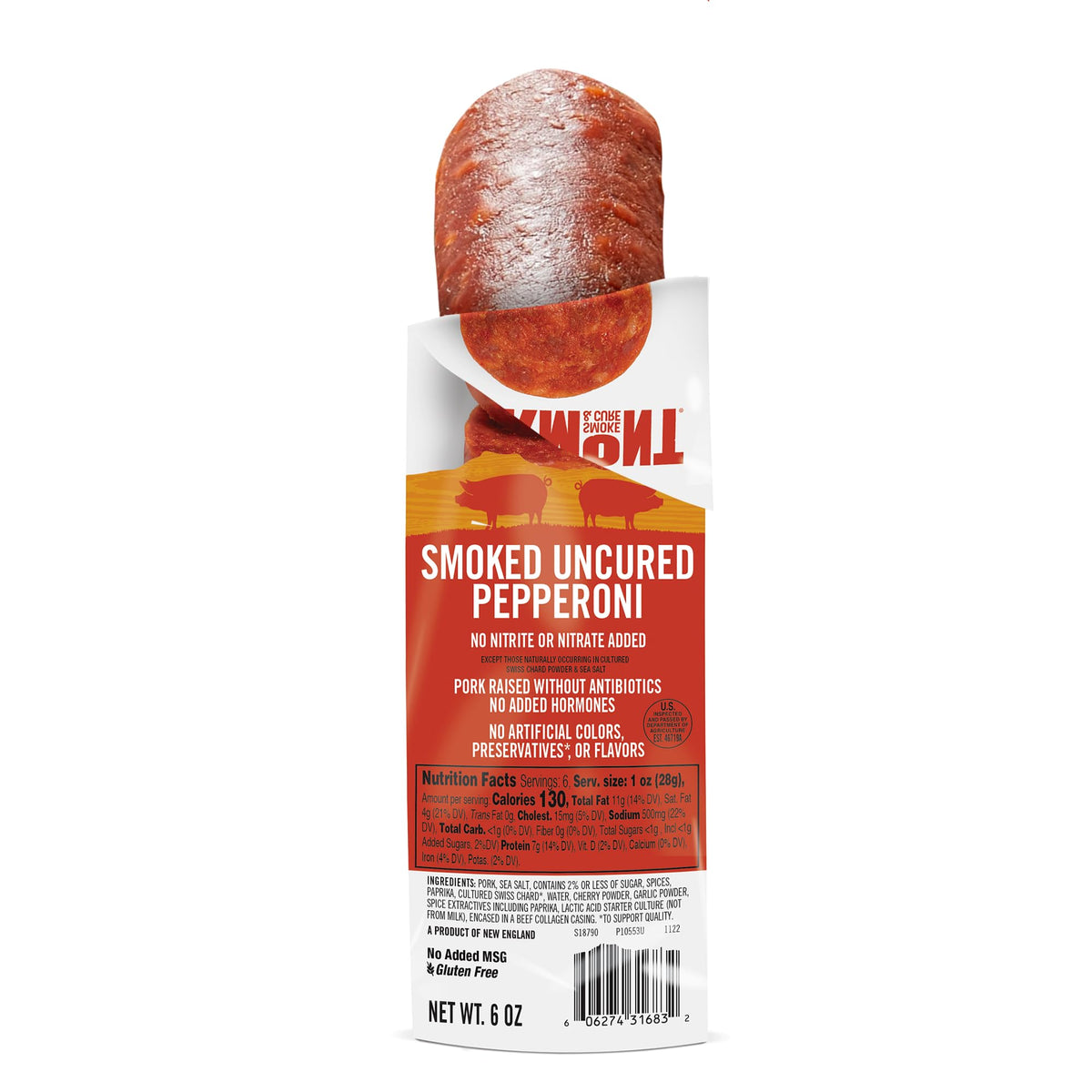 Vermont Smoke & Cure uncured pepperoni slices for flavorful snacking