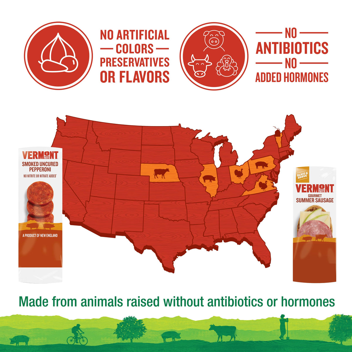 Vermont Smoke & Cure pepperoni snack option provides convenient protein