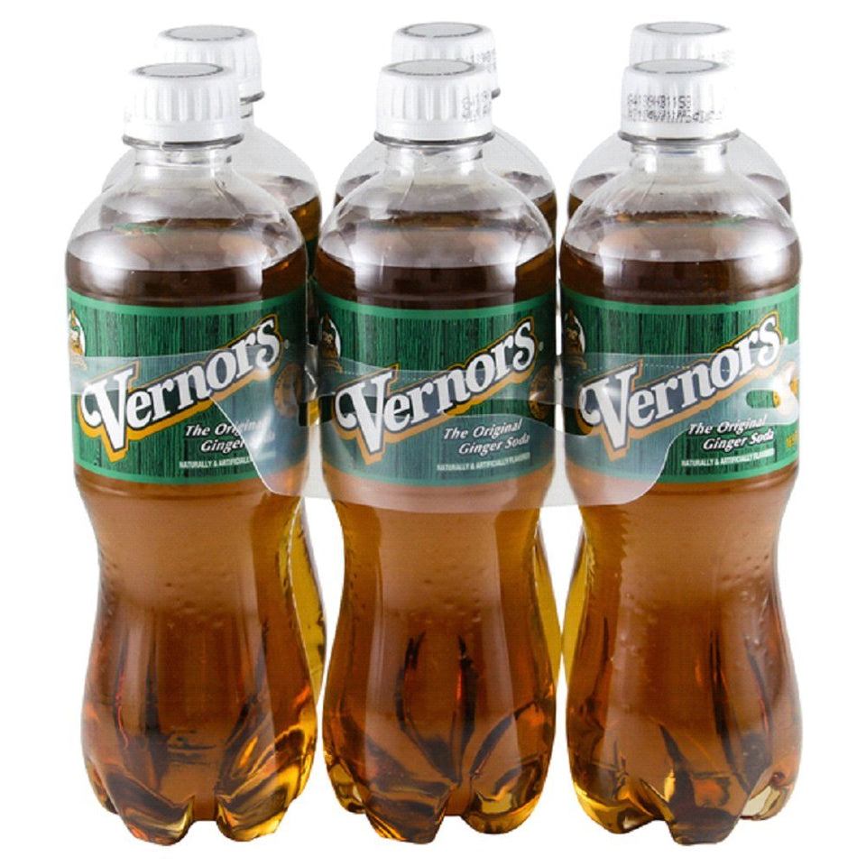 Vernors Ginger Soda Ale bottle pour, crisp ginger flavor for a refreshing sip