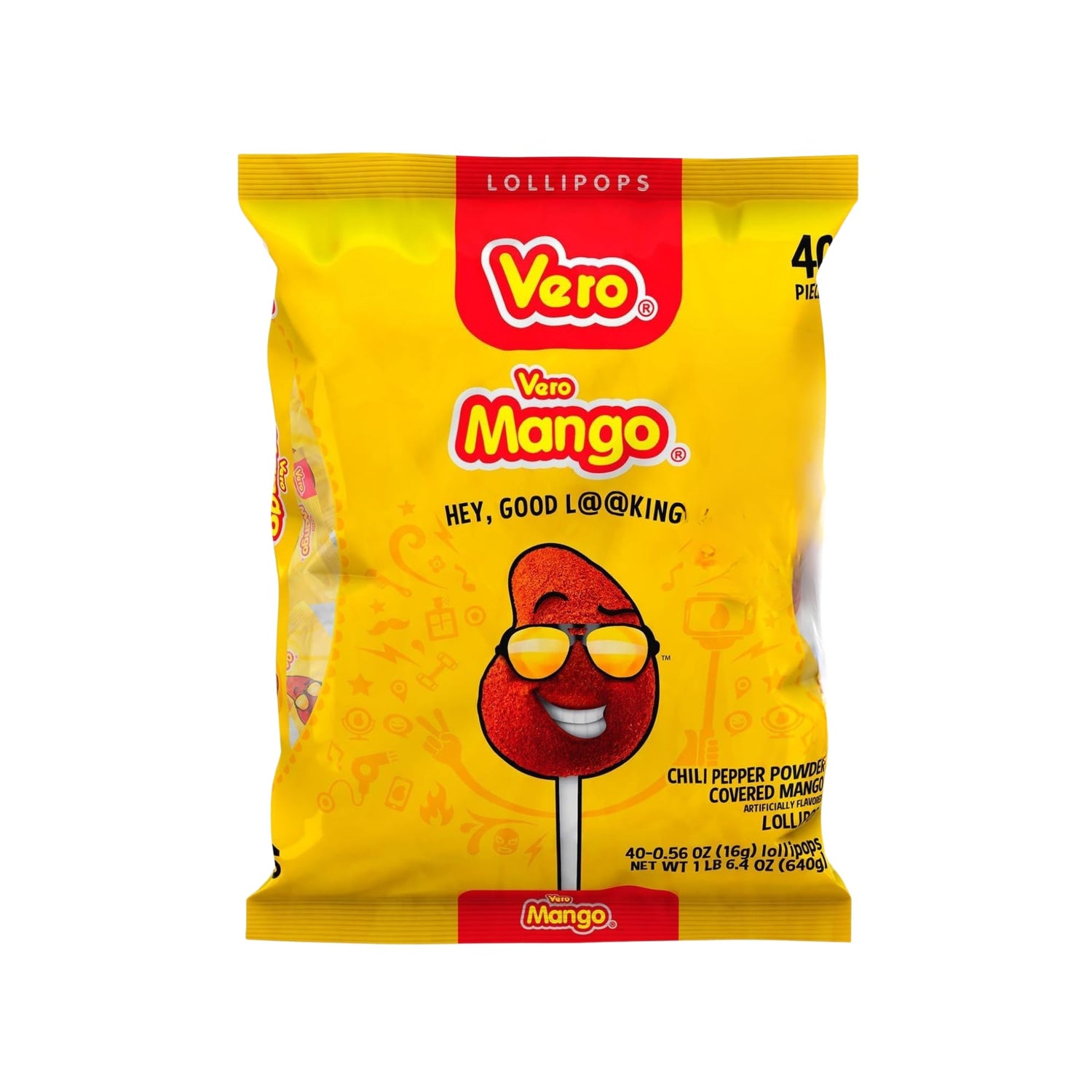 Vero mango lollipop with chili coating closeup showing bold flavor