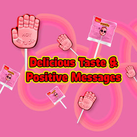 Vero Manita Lollipops colorful wrappers attract kids and guests