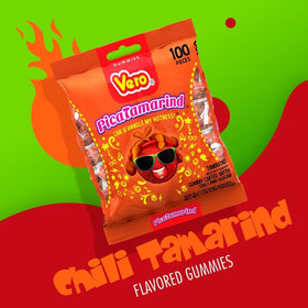Vero PicaTamarind gummies coated with chili powder for a subtle spicy kick