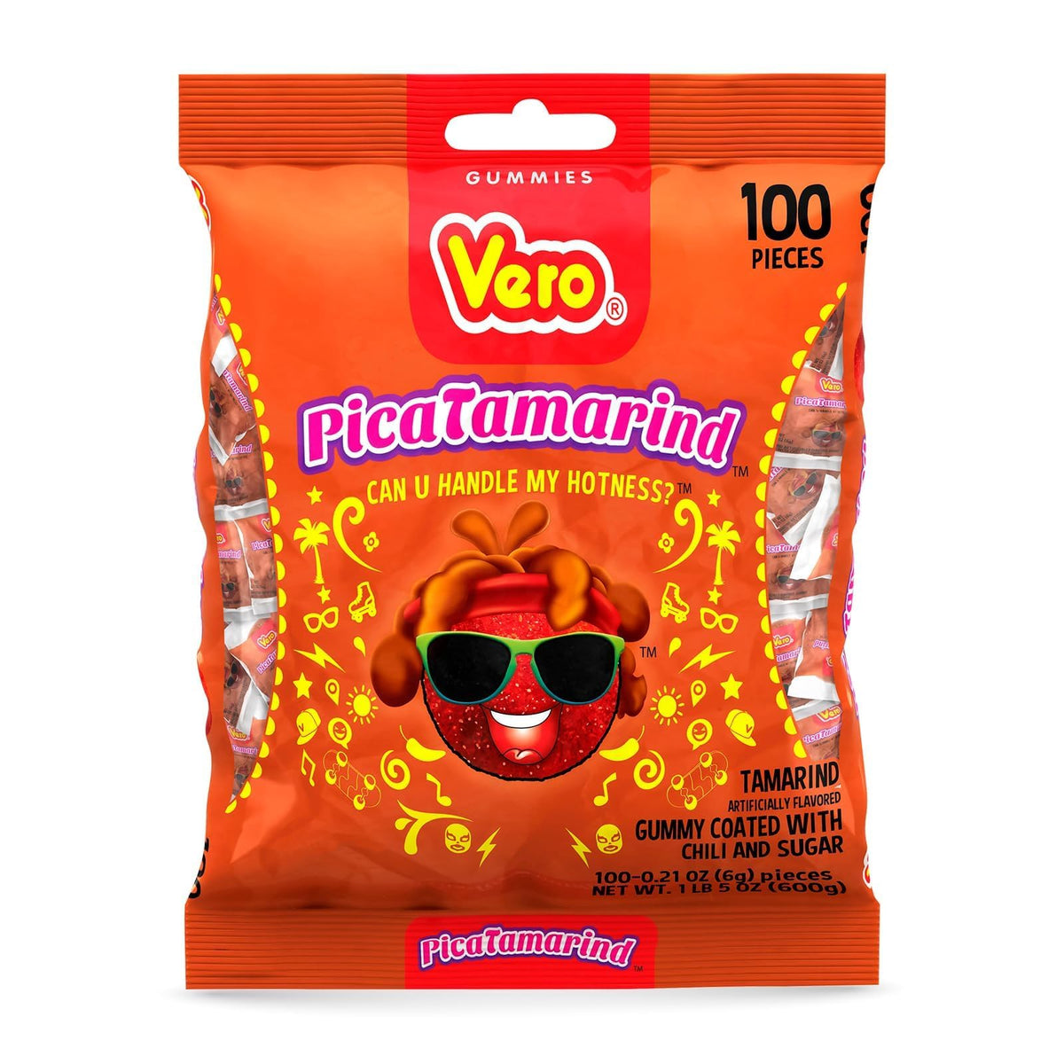 Vero PicaTamarind tamarind-flavor gummies with chewy texture and tangy sweetness