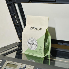 Ground Bronson Blend coffee ready for a French press brew.