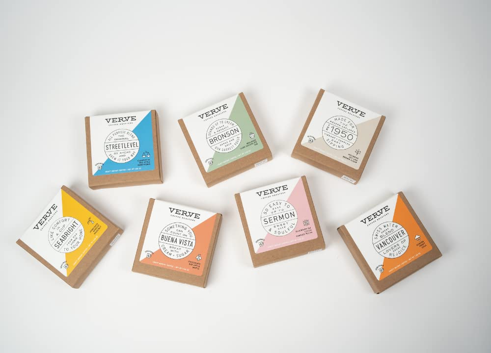 Verve instant coffee brew-pour scene inviting quick enjoyment.