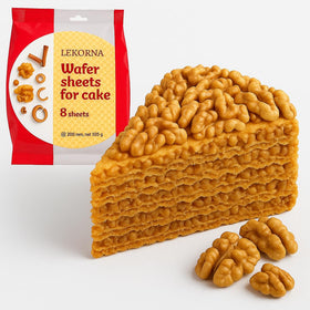 Veselka Tort Wafers Classic packaging highlight, simple plain wafer for desserts