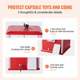 VEVOR gumball machine aluminum base and frame for sturdy setup