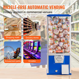 VEVOR Gumball Machine kids blue - exit guard protects items at the dispensing point.