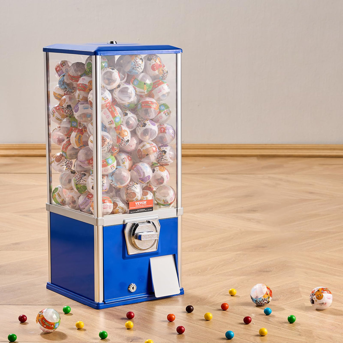 VEVOR Gumball Machine kids blue - store display scenario for game rooms and shops.