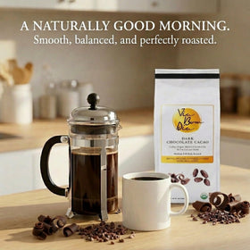 Via Bom Dia USA-made label signaling fresh-roasted quality.