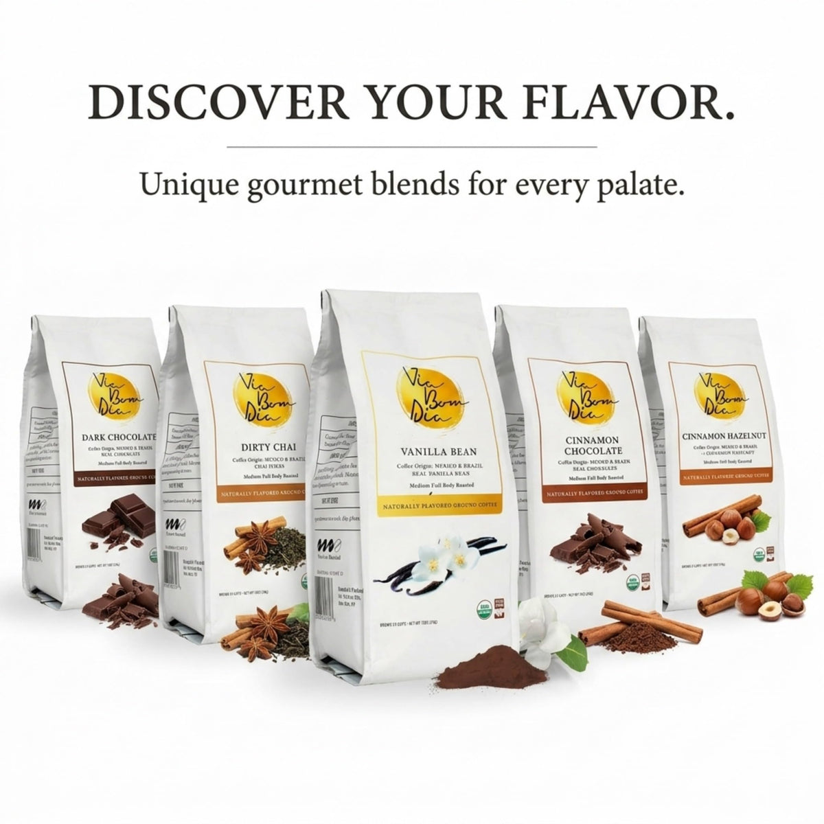 Via Bom Dia toasted coconut ground coffee with tropical twist