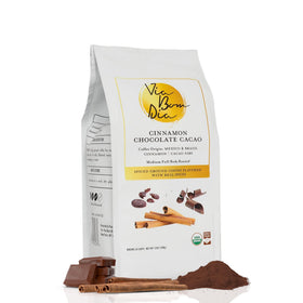 Via Bom Dia cinnamon chocolate ground coffee 12oz bag delivers rich aroma for morning routines.