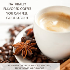 Via Bom Dia dirty chai flavored coffee image showcases bold, chocolate-tinged spice in each sip.