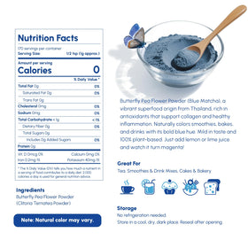 Viccoky butterfly pea powder scoop for precise flavor and color measurement.