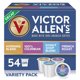 Victor Allen's Decaf Donut Shop pod close-up for a smooth, reliable morning cup.