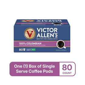 100% Arabica beans highlight premium sourcing in Victor Allen's coffee.