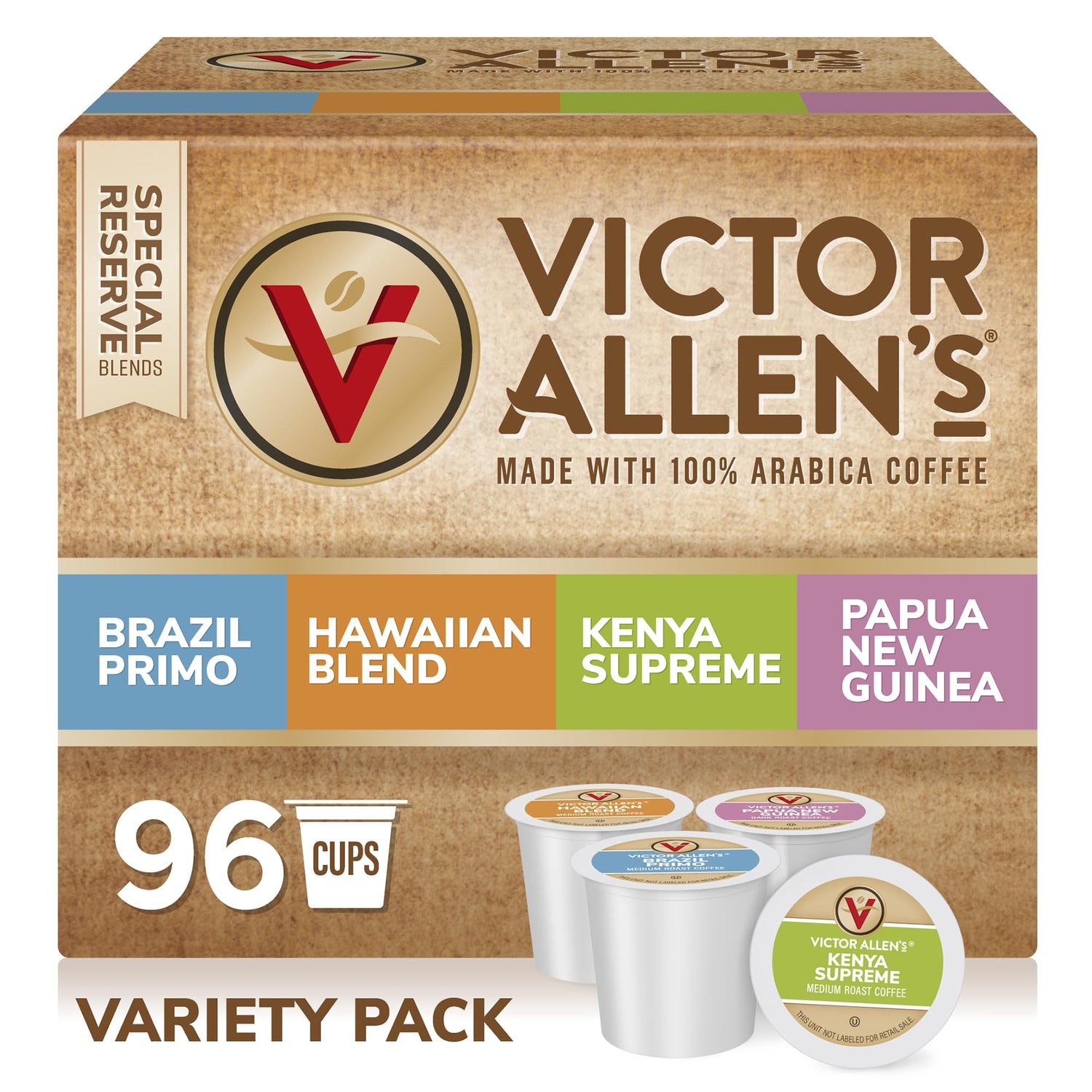 Victor Allen's Around the World variety box with four roasts for home tasting