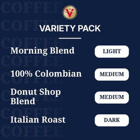 Victor Allen's Coffee 100% Colombian pod close-up showing rich aroma