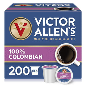 Victor Allen's 200-pod box Colombian roast for Keurig brewers.