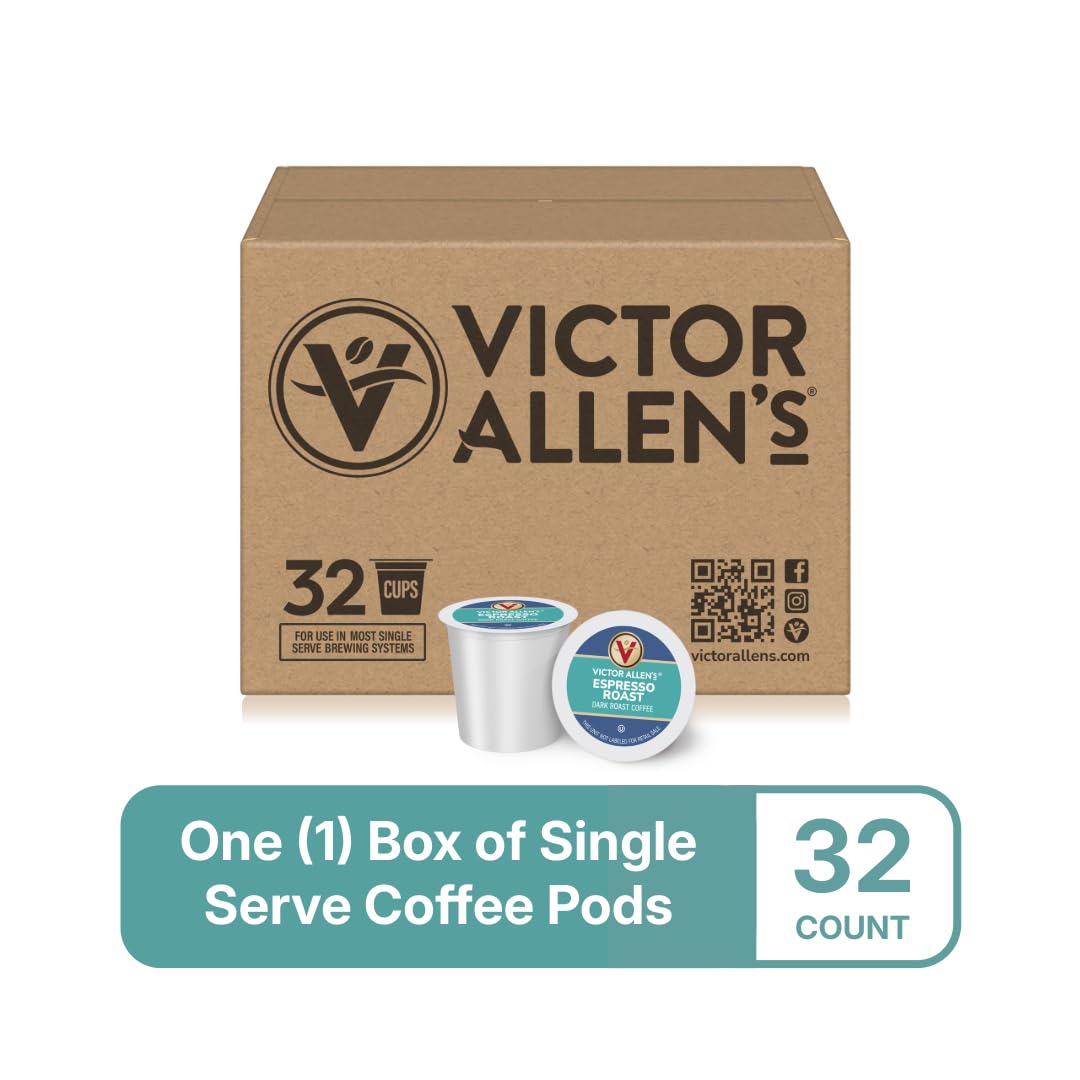 Victor Allen's Espresso Roast 32-count box ready for everyday use