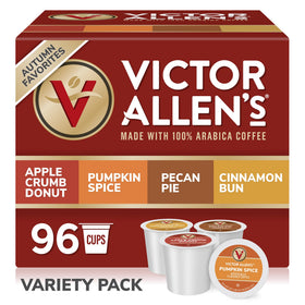 Victor Allen's Autumn Favorites Apple Crumb Donut pod — cozy fall flavor for mornings.